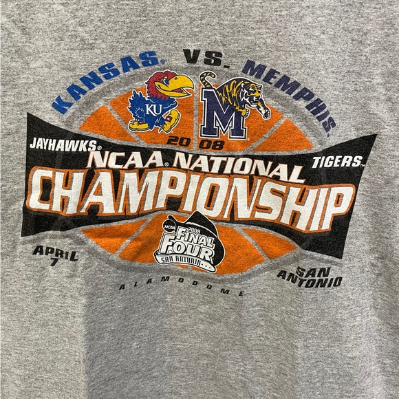 Step Ahead Sportswear Kansas vs Memphis 2008 Basketball Championship Game Sz S - Picture 4 of 5